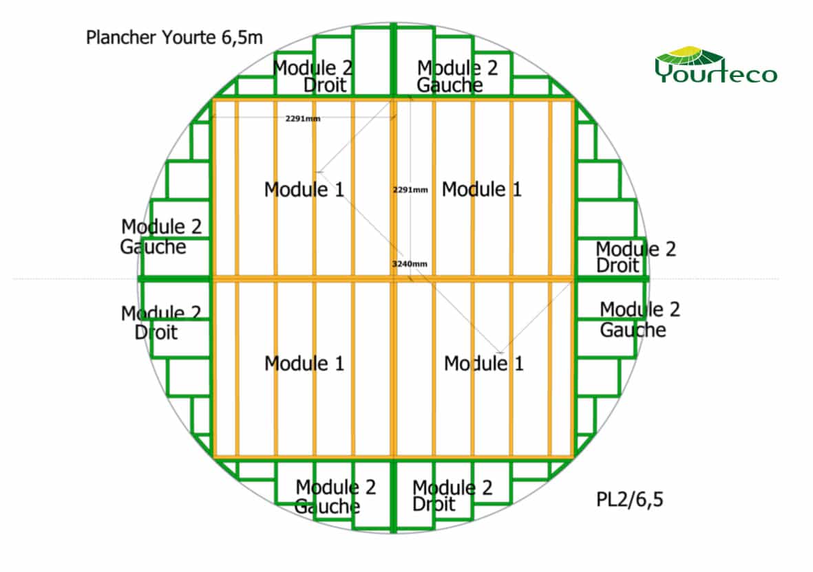 Plan de plancher pour yourte