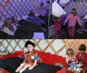 Les enfants de l'école s'amusent dans une yourte ERP par Yourteco