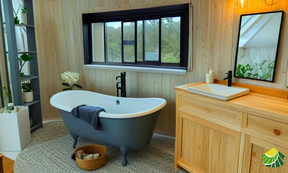 Badezimmer moderne holzjurte