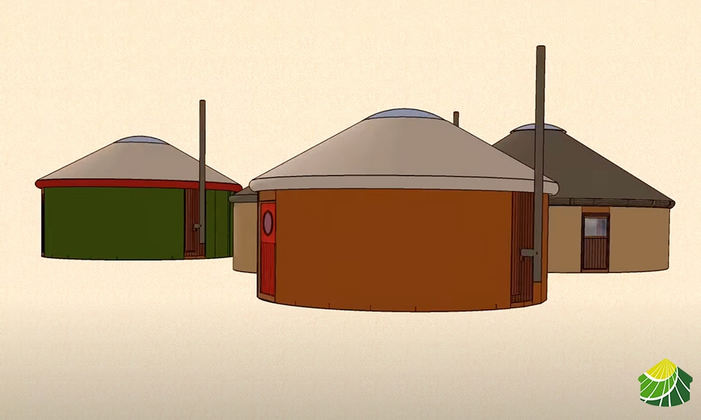 Baupläne für holzyurten Yourteco