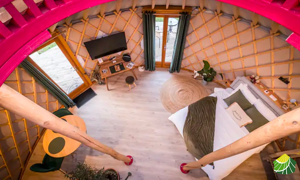 Modular modern wooden yurt