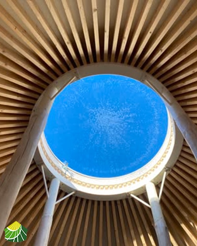 Toono of a contemporary wooden yurt