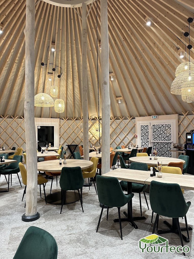 lumière , éclairage de l'intérieur d'une yourte ERP avec respect des normes NF