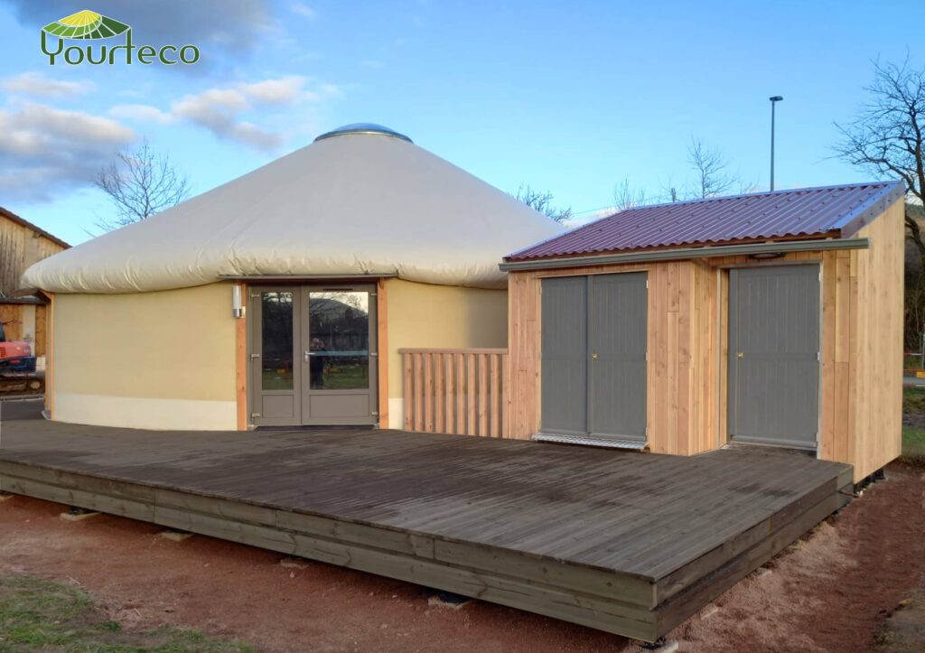 photo d'une yourte ERP Yourteco avec respect des eurocodes, validité du BVCTS et autorisation du bureau de contrôle .